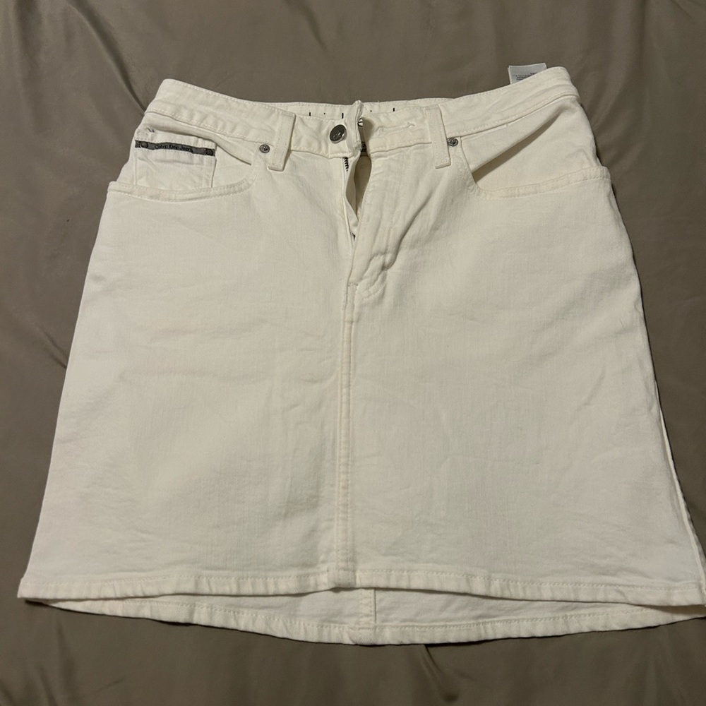 Calvin Klein Jeans Cream A-Line Mini Skirt Casual